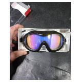 ZSYSUP UV Waterproof Anti Fog Swimwear Eyewear Swim Diving Water Glasses Adjustable Swimming Goggles Women Men Sports Eyewear (Black-Colorful Lens)