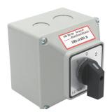 KEYMOO 63A Rotary Changeover Switch with Master Switch Exterior Box, 660V 3 Position 2 Phase 8 Terminals Universal Selector Switch SZW26-63/D202.2D IP65