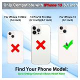 VANAVAGY Wallet Case Compatible for iPhone 13 for Women Men, PU Leather Flip Phone Case Cover Fits Magnetic Car Mount with RFID Blocking Credit Card Holder,Brown