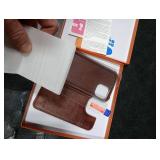 VANAVAGY Wallet Case Compatible for iPhone 13 for Women Men, PU Leather Flip Phone Case Cover Fits Magnetic Car Mount with RFID Blocking Credit Card Holder,Brown