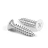 MewuDecor #6 x 3/4 Flat Head Wood Screw, Sheet Metal Screws, Stainless Steel 18-8 (304), White Head, 100 PCS