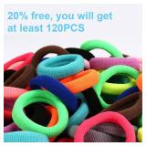 Baby Hair Ties, Cotton Toddler Hair Ties for Girls, Kids Seamless Hair Bands, Girls Elastic Ponytail Holders, Diameter 0.97 Inch and Assorted Colors by Qarwayoc