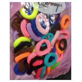 Baby Hair Ties, Cotton Toddler Hair Ties for Girls, Kids Seamless Hair Bands, Girls Elastic Ponytail Holders, Diameter 0.97 Inch and Assorted Colors by Qarwayoc