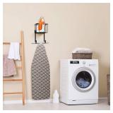 ORLESS Over The Door/Wall Mount Ironing Board Hanger, Laundry Room Iron and Ironing Caddy Board Storage Holder, Black