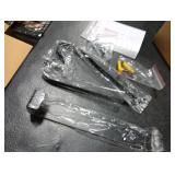 ORLESS Over The Door/Wall Mount Ironing Board Hanger, Laundry Room Iron and Ironing Caddy Board Storage Holder, Black