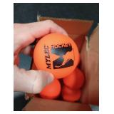 Mylec Street Hockey Balls, No-Bounce Hockey Balls, Perfect for Play at 60 Degrees F and up, Durable Construction, Stree & Roller Hockey Ball for Outdoor Play - Orange 12 Pack