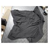 Black Pleated Scoop Neck Blouse L