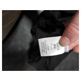 Black Pleated Scoop Neck Blouse L