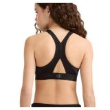 Champion Womens Bra, Curvy Moderate Support Low Cut For Sports Bra, Black, Large US