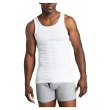 Fruit Of The Loom Mens Sleeveless Tank A-shirt, Tag Free & Moisture Wicking, Ribbed Stretch Fabric Underwear, 6 Pack - White, Medium US
