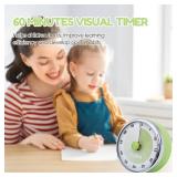 Teeloray Time Timer for Kids & Adults - 60 Min Countdown Timer, Time Management Tool for Home, Classroom, Teacher, Study, Cooking - Green