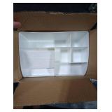 VITVITI Toothbrush Holders for Bathrooms Countertop, 5 Slots Toothpaste Bathroom Counter Sink Organizer with Drawers, Plastic Bathroom Organizer for Vanity/Makeup/Office White