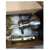 NCSEN Brushed Nickel Door Knobs Interior,Bath & Bed Privacy Door Knob, Keyless Door Lock Round Doorknobs