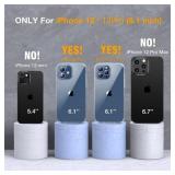 Miracase Glass Case for iPhone 12/12 Pro 6.1 inch, Upgraded Full-Body Rugged Phone Bumper Case Cover with Built-in 9H Tempered Glass Screen Protector and Camera Protector, Clear