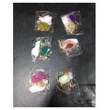 Sun Catcher, 6 pcs Sun Catchers with Crystals Prism Agate Slices Bulk Outdoor Garden Indoor Hanging Decor for Home Car Window Christmas Party Wedding Gift