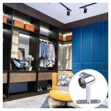 INCREWAY Corner Closet Rod Support Bracket, 2PCS 90° 25mm Wardrobe Accessories Clothes Rail Flange Seat for Cabinet Wardrobe in Bedroom Bathroom, Silvery