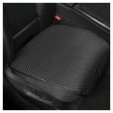 Auto Newer 2 PCS Breathable Universal Four Seasons Car Seat Covers Luxury Car Seat Cushion Protectors for Front Seat Bottoms,Compatible with 95% Vehicles Fit for Cars Truck SUV or Vans(Black+Grey)