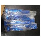 6 Set Royal Blue Table Balloons Foil Spray Centerpiece with Royal Blue and Confetti Balloons Stand Kit for Birthday Party Girls Baby Shower Wedding Bridal Shower Prom Graduation Table Decorations