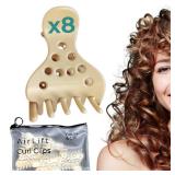 Cocoa & Cali AirLift - 8 Root Lifting Hair Clips for Volume at the Roots and Curls that Bounce - Curl Clips - Set of 8 Volumizing Claw Clamps