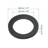 PATIKIL M31 Rubber Flat Washer, 16 Pack 31mm ID 45mm OD 3.5mm Thick Sealing Spacer Gasket Ring for Faucet Pipe Water Hose Fastener Bolt, Black