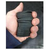 PATIKIL M31 Rubber Flat Washer, 16 Pack 31mm ID 45mm OD 3.5mm Thick Sealing Spacer Gasket Ring for Faucet Pipe Water Hose Fastener Bolt, Black