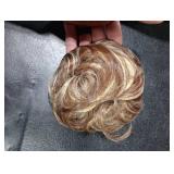 FESHFEN Messy Bun Hair Pieces - Large Wavy Curly Elastic Hair Bun Scrunchies Ponytail Extensions Synthetic Chignon Hairpieces for Women, Copper Brown & Beige Blonde 1.94oz