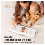 Baby Shower Gifts for Boys, Girls - Baby Hand and Footprint Kit, Newborn Handprint Kit, Keepsake Photo Frame, Nursery Picture Frame, Gender-Neutral Newborn Keepsake Gifts (Alpine White)