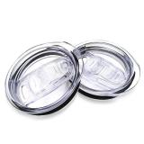 XccMe 20oz Skinny Tumbler Replacement Lids 2 Pack,Spill Proof Splash Resistant Silicone Sliding Covers,Straw Friendly, BPA Free
