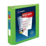 Avery Heavy-Duty View 3 Ring Binder, 2 One Touch EZD Rings, 1 Chartreuse Binder (79776)