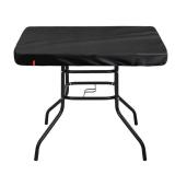 SoloToo Outdoor Square Table Cover Waterproof UV-Resistant for 36 x 36 Inch Patio Tables - Heavy Duty Weatherproof Table Top Protector with Elastic Hem (Black)