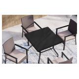 SoloToo Outdoor Square Table Cover Waterproof UV-Resistant for 36 x 36 Inch Patio Tables - Heavy Duty Weatherproof Table Top Protector with Elastic Hem (Black)