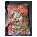 Bougainvillea Artificial Flowers Plants for Outdoors Outside Fall Autumn Decor, 2 pcs Faux Silk Long Trailing Vines UV Resistant Look Real Orange Fake Flowers for Front Door Porch Planter Urn Patio