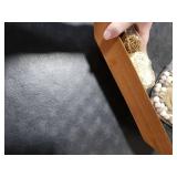 Teenyyou 17 Pcs Wooden Centerpiece Table Decorations Wood Dough Bowl Wicker Rattan Balls Beads String with Tassel Natural Decorative Tray Rustic Bowl Filler for Dining Room Kitchen(Brown)