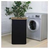 iEGrow Laundry Hamper with Lid, 110L Large Laundry Hamper with Handle and Lid, Collapsible Clothes Basket Organizer with Removable Inner Bag for Clothes Toys Towels - Black