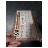 108-Piece, 18 Size, Stainless Steel Flat Washers Assortment Kit, Metal Screw Washers Set for Bolts, Industrial, Covering M3, M4, M5, M6, M8, M10, M12