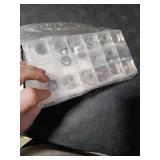 108-Piece, 18 Size, Stainless Steel Flat Washers Assortment Kit, Metal Screw Washers Set for Bolts, Industrial, Covering M3, M4, M5, M6, M8, M10, M12