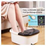 RIGHTMELL Foot Spa Bath Massager with Heat, Epsom Salt,Bubbles, Vibration and Red Light, Tub for Stress Relief,Foot Soaker, Christmas Gifts Birthday Gifts for Mom Dad Women Men Her Him