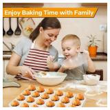 Spmarkt 2-Pack 24-cup Beige Miffin Pan, Non-Stick Cupcake Muffin Tin, Ceramic Coating Safe Baking Cupcake Pan