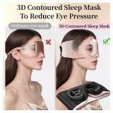 USlixury Silk Sleep Mask, 3D Contoured Eye Mask for Lash Extensions, Blackout Sleep Masks for Women with Nose Wing, 100% Mulberry Silk Eye Mask for Sleeping, Face-Hugging Non-Slip, 27.5x4.5