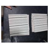 NAVIBULE Gray Pillow Covers Farmhouse Linen Throw Pillow Covers Striped Outdoor Decorative Square Throw Pillows for Couch Sofa Bed 16 x16 in Pack of 2 Gray and Cream