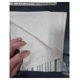 NAVIBULE Gray Pillow Covers Farmhouse Linen Throw Pillow Covers Striped Outdoor Decorative Square Throw Pillows for Couch Sofa Bed 16 x16 in Pack of 2 Gray and Cream