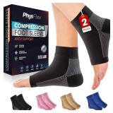 Compression Socks 20-30mmHg for Plantar Fasciitis, Achilles Tendonitis Relief (1 Pair) - Ankle Compression Sleeve for Heel Spurs, Foot Swelling & Fatigue - Arch Support Brace for Everyday Use