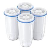 Upgraded Water Filter Replacement Fit for Zero Pitcher and Dispenser ZR-001 ZR-004 ZP-006 ZR-017, Five-Stage Filter System, Effectively Reducing Lead, Chromium, and Contaminants, 4 Packs, By BOGDA