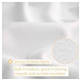 Stretch Jersey Box Spring Cover Wrap Around, Bed Skirt Alternative, Ultra Soft & Wrinkle Resistant, King/Cal King, White