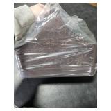 Leather Storage Basket,MDF Structure Wine Flowers Fruits Magazine Holder Rack/Bins,with Top Handle for Holiday Presents Gifts Display (Small, Vintage)