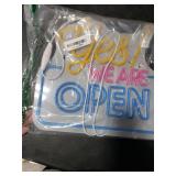 Ineonlife Open Neon Signs,Bright Led Light High Visibility Advertisement Board Electric Display Sign Walls Window Door Bar Shop Coffee Salon Hotel Store(USB Powered/13.4 * 11.8 in)