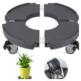 ToLanbbt Plant Caddy Stand with 360° Wheels Adjustable 15-22 Inch Rolling Plant Stand Heavy Duty Large Plant Cart Dolly with Casters 440lbs Capacity for Large Planter, Garden Pot, Flower Pot, Gray, 1