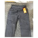 THE GYM PEOPLE Thick High Waist Capris Yoga Pants with Pockets, Tummy Control Workout Running Yoga Leggings for Women Black Large