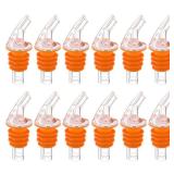 Quzzil 1 Dozen Pour Spout Large Amber Cork Pour Spout Bottle Speed Pourers Fits 750ml, 1l, 1.75l Bottles, for Liquors, Bar Bartending Tool
