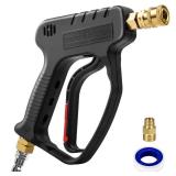 MEKOH Short Pressure Washer Gun, 5000PSI Stubby Pressure Washer Spray Gun for Car Wash, 10.5GPM Foam Gun with 3/8